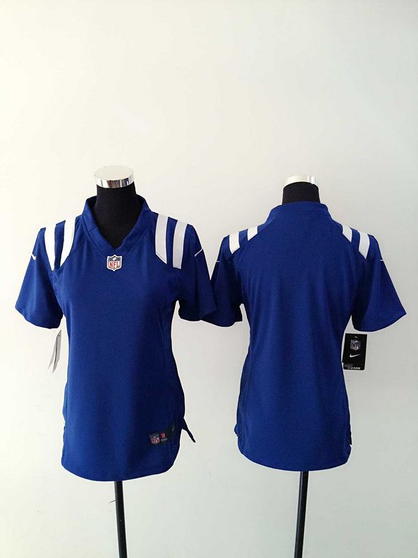 Women Indianapolis Colts Blank Blue Nike NFL Jerseys->customized soccer jersey->Custom Jersey